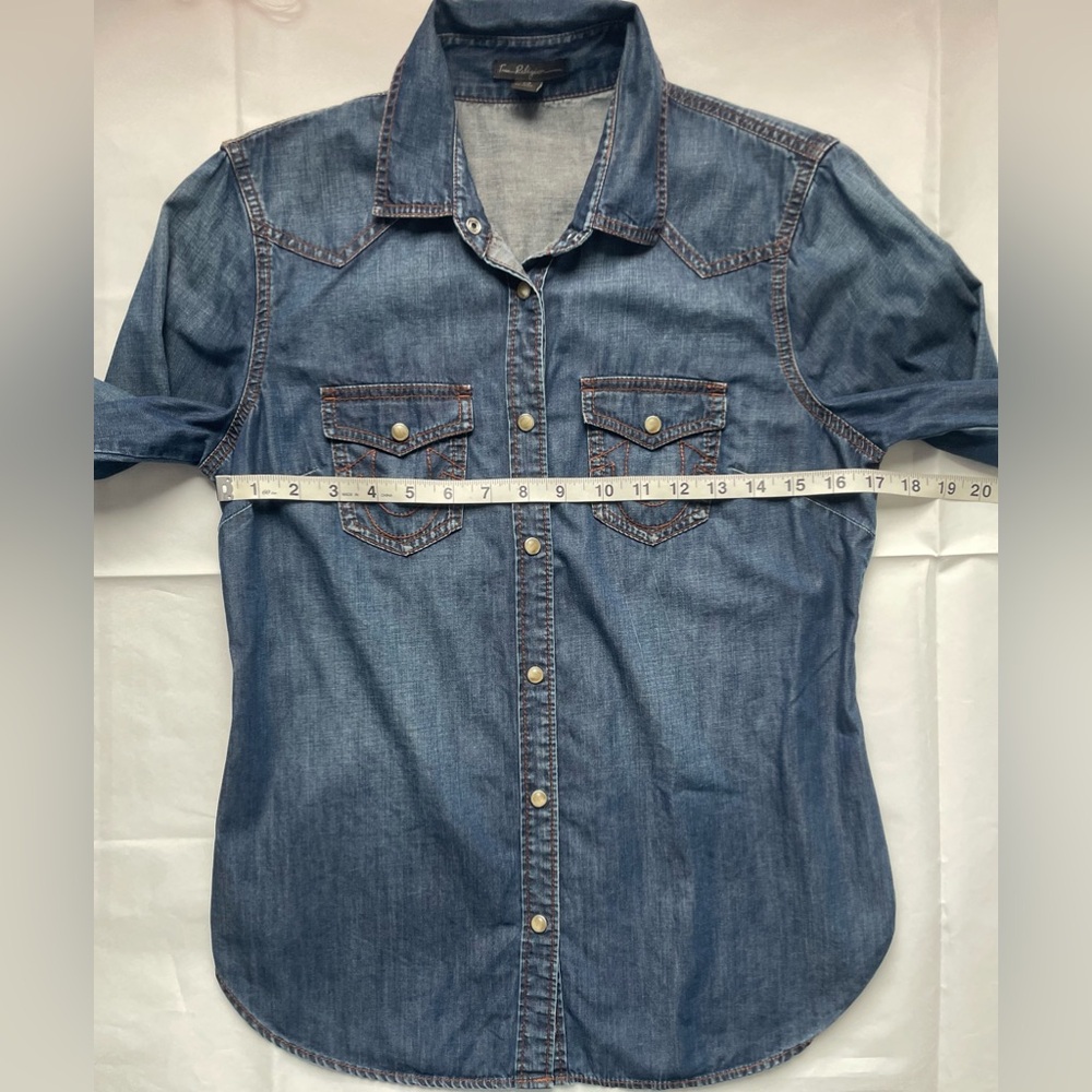 True Religion Long Sleeve Denim Blouse - Picture 3 of 11